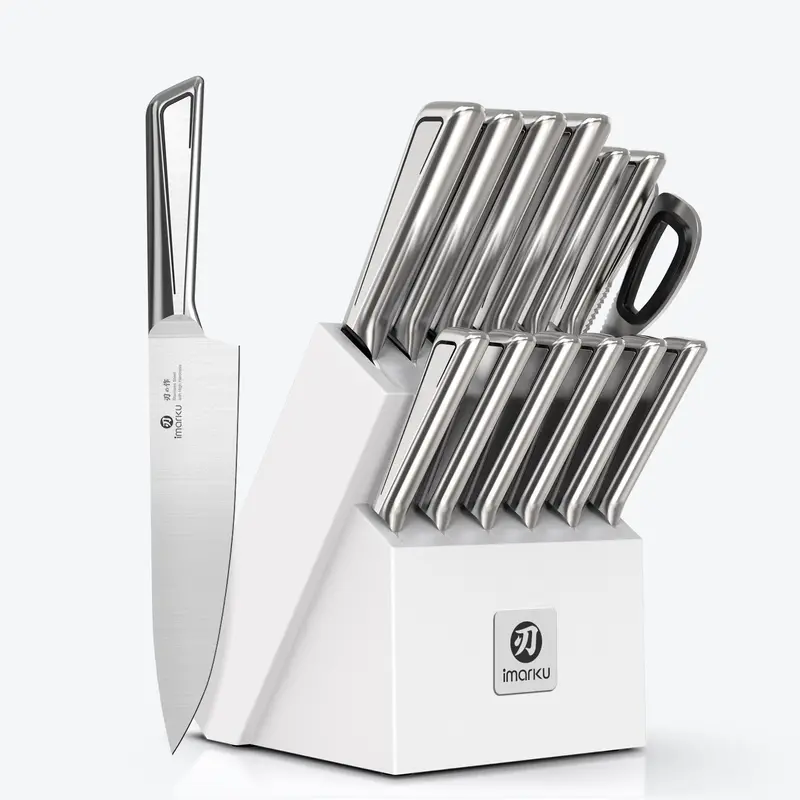 14-Piece Japanese-Inspired Knife Block Set – Dishwasher-Safe & Stainless 1