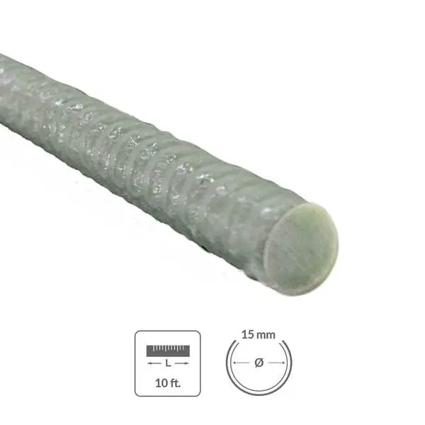 15 Mm Diameter Fiberglass Rebar – 10 Feet Length 1