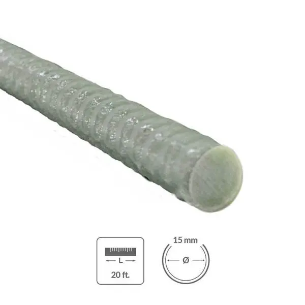 15 Mm Diameter Fiberglass Rebar – 20 Feet Length 1
