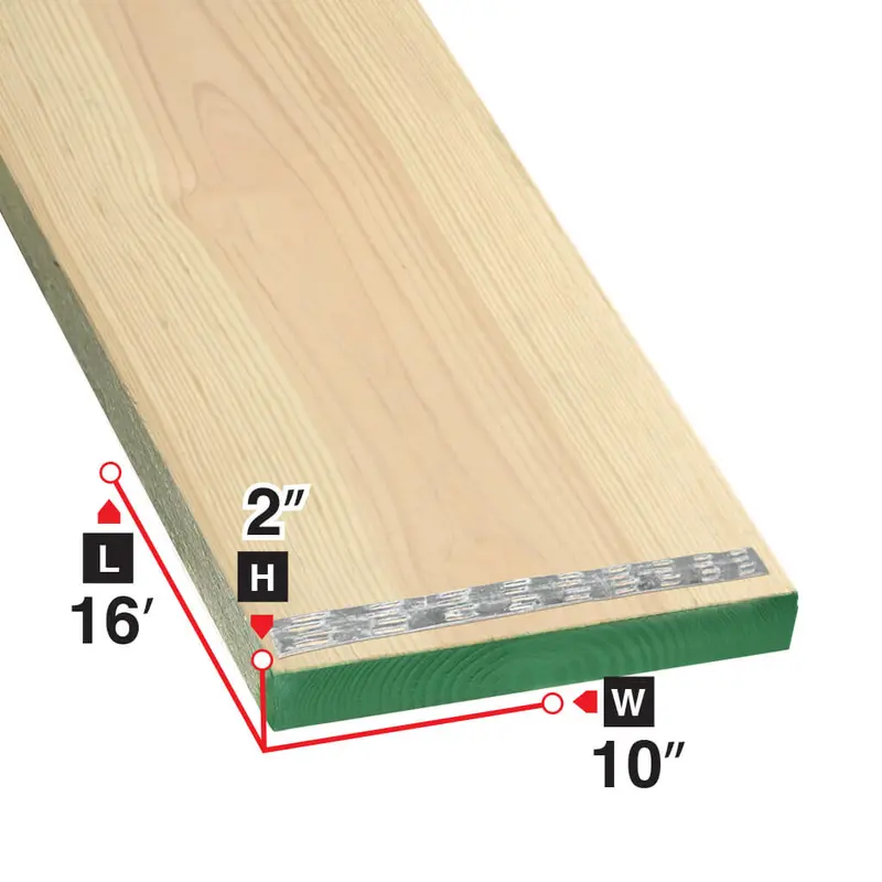 2" X 10" X 16 Ft Cleated Spruce Scaffold Plank – Osha-Compliant 1