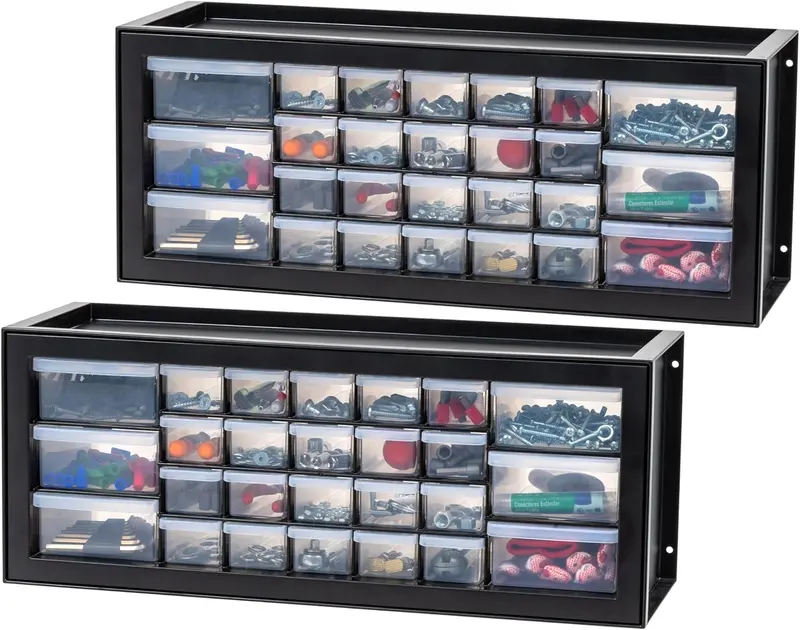 26-Drawer Parts Storage Cabinet – Two-Unit Expandable Organizer System 1