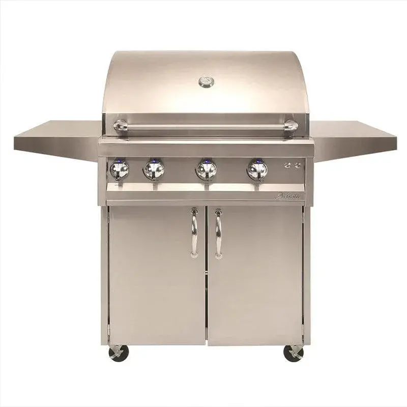 32-Inch Freestanding Propane Gas Grill With 3 Burners And Rotisserie Kit 1