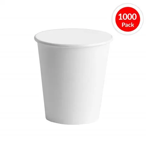 4 Oz Hot & Cold Disposable Paper Cups – Pack Of 1,000, Food-Safe & Leak-Resistant 1