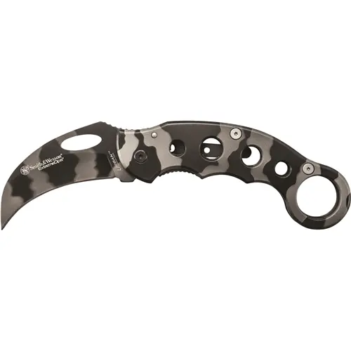5.1-Inch Hawkbill Knife With Urban Camouflage Handle 1