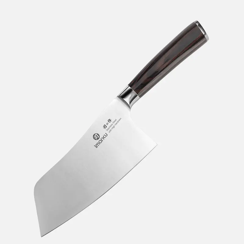 7-Inch Merlot-Themed Meat Cleaver – Stainless Blade With Comfort Grip Handle 1