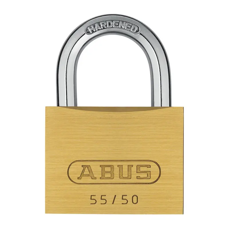 Abus 55/50-Ka-5501 Padlock – 2 In. Body × 1 In. Shackle, Solid Brass Keyed-Alike Heavy-Duty Lock 1
