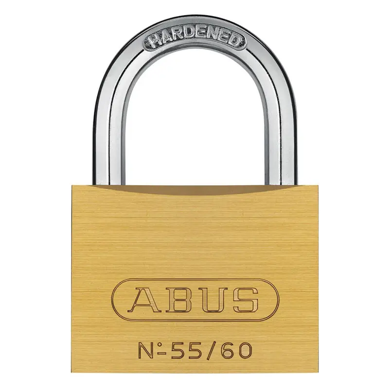 Abus 55/60-Ka-5601 Padlock – 2-1/4 In. Body × 1-1/4 In. Shackle, Solid Brass Keyed-Alike High-Security Lock 1