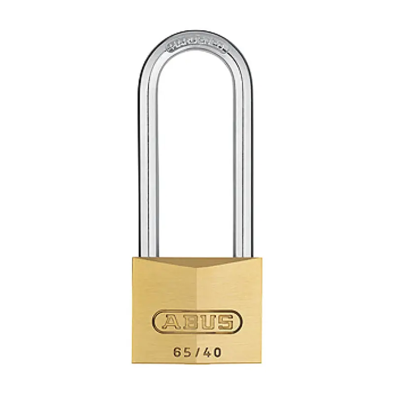 Abus 65Hb40-63Ka-401 Solid Brass Padlock – 1.5 Inch Body, 2.5 Inch Extended Shackle, Keyed Alike 1