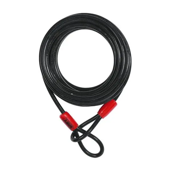 Abus Cobra Security Cable – 3/8-Inch Diameter × 32 Feet, Black Flexible Steel Loop 1