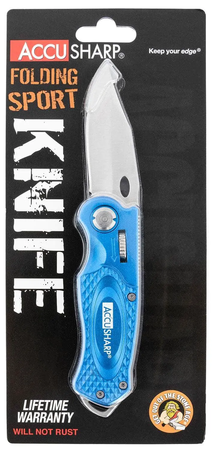 Accusharp Fpi 701C Folding Sport Knife – Blue Handle 1
