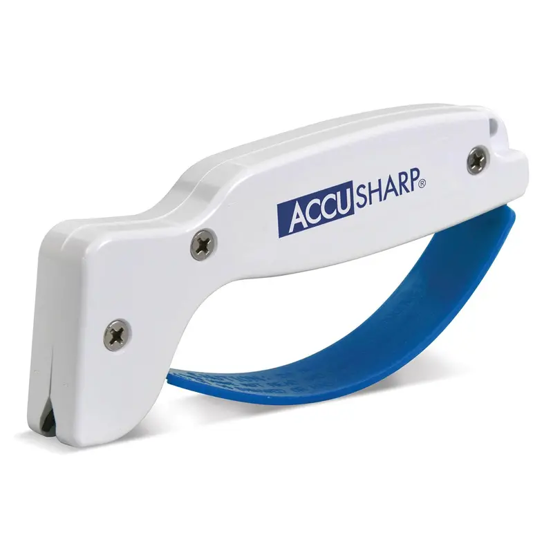Accusharp Knife Sharpener – White Dual-Stage System 1