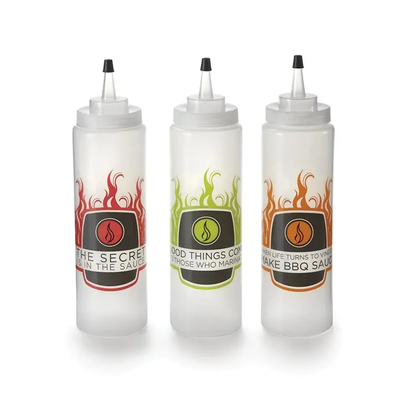 Adjustable Dual-Spout Bbq Squirt Bottle Set 1