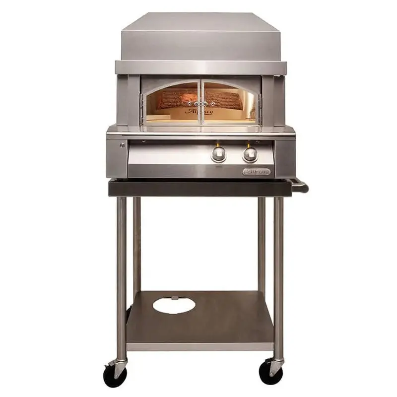 Alfresco Compact Pizza Oven Rolling Cart 1