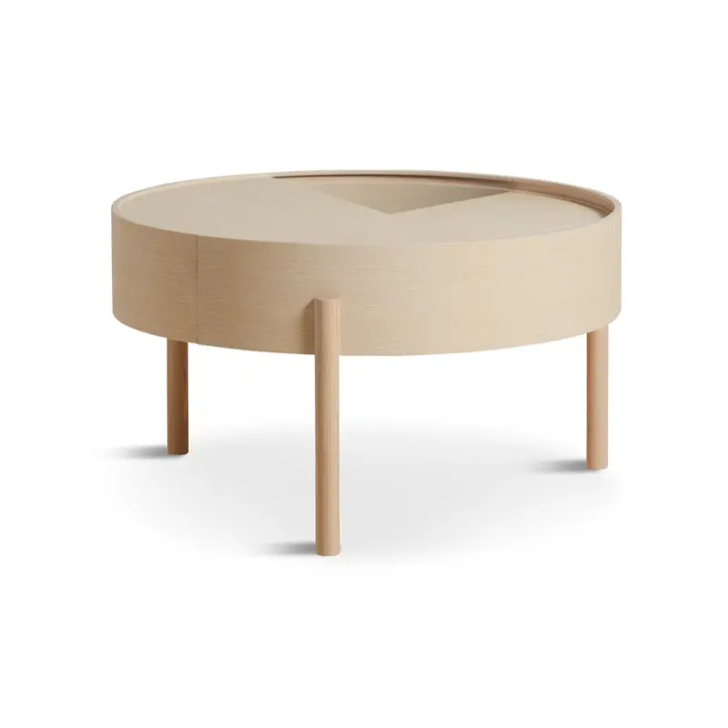 Arc Round Coffee Table – Bentwood Frame With Tempered Glass Top 1