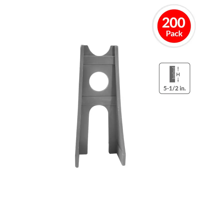 Art Mould 5.5-Inch Plastic Rebar Spacer Chair – Linden Style (200-Pack) 1