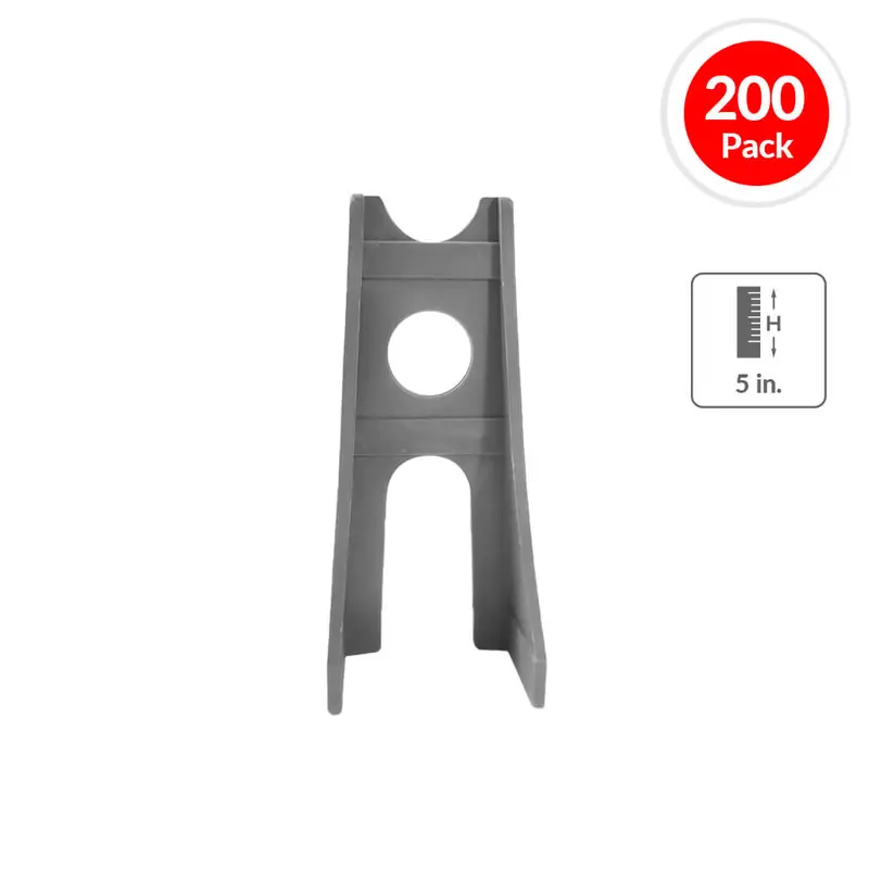 Art Mould 5-Inch Plastic Rebar Spacer Chair – Linden Style (200-Pack) 1