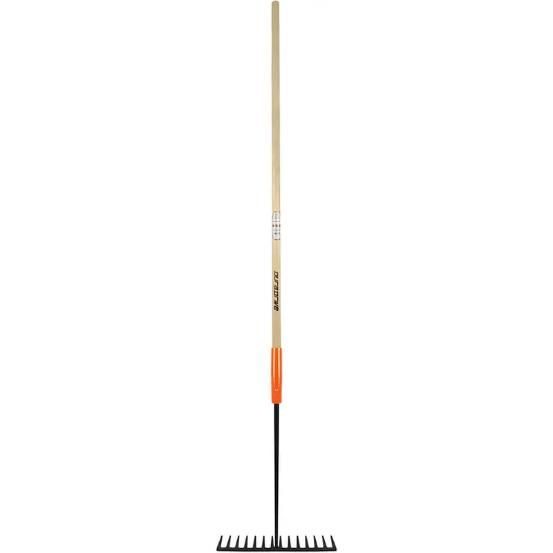 Asphalt Rake – 76-Inch Steel Head, 14-Tine, Wood Handle 1