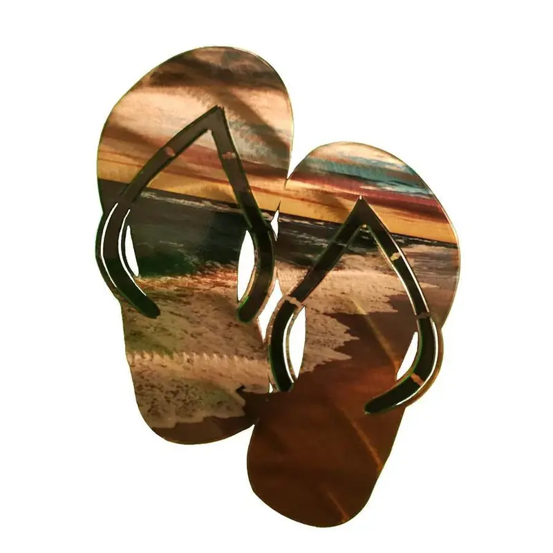 Barbados Flip-Flop Metal Wall Decor 1