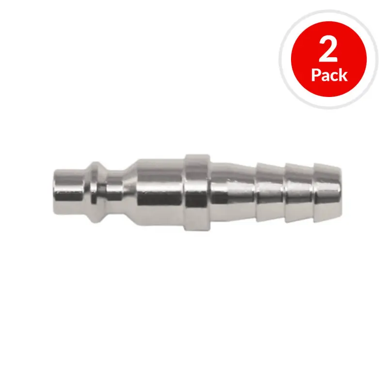 Barbed Quick-Connect Air Hose Fitting – 3/8" Zinc-Coated Coupler, Mp30H-2 (2-Pack) 1