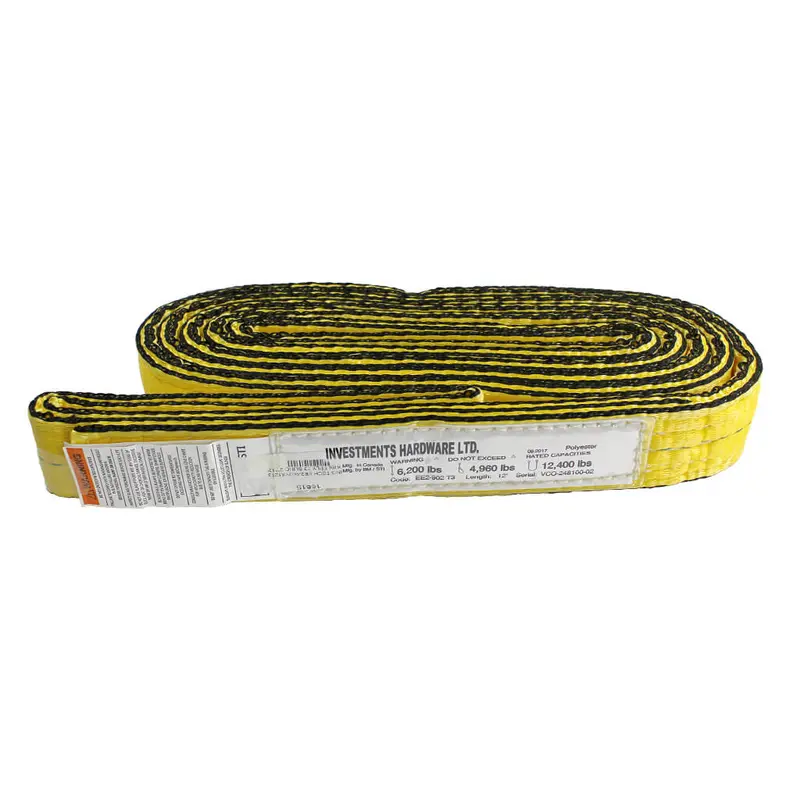 Ben-Mor Ee2-902Y12T3 2" X 12 Ft. Type 3 Synthetic Web Sling – 2-Ply 1