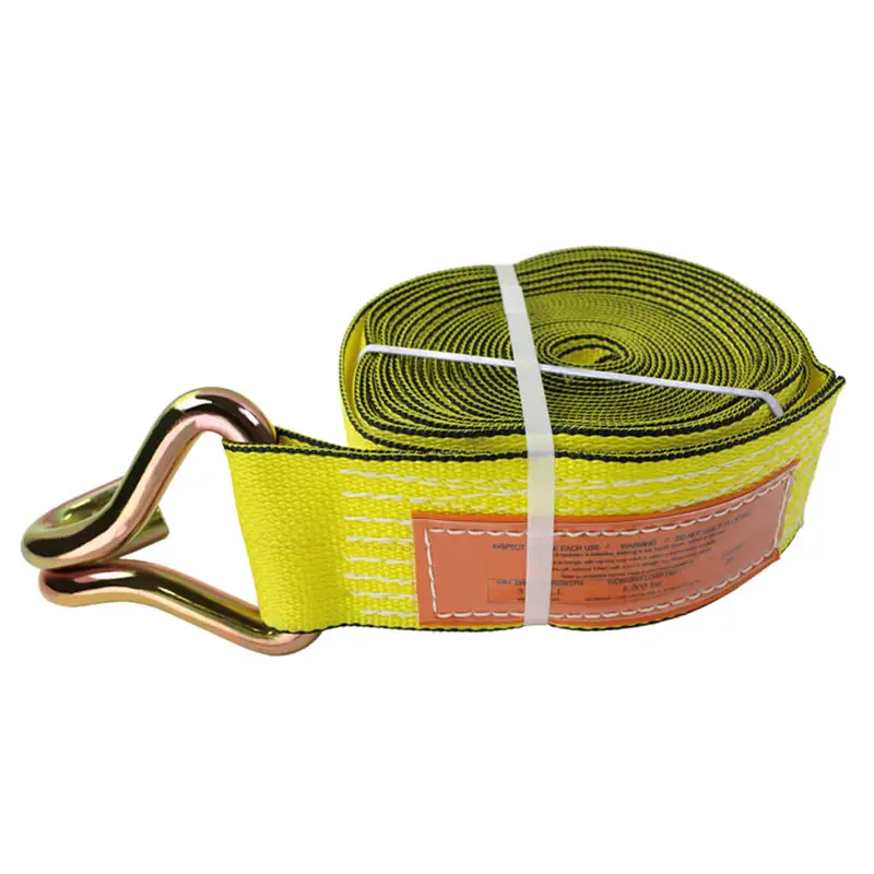 Ben-Mor Wswh330 Heavy-Duty Winch Strap – 3 In × 30 Ft Yellow Webbing With Wire Hook 1