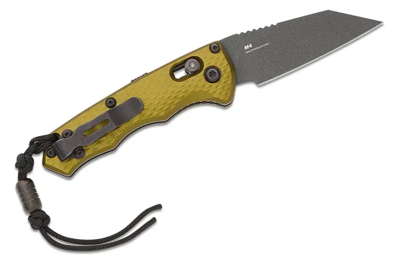 Benchmade Immunity Auto Knife – 2.49" Cpm-M4 Wharncliffe Blade, Woodland Green Billet Aluminum Handle 1