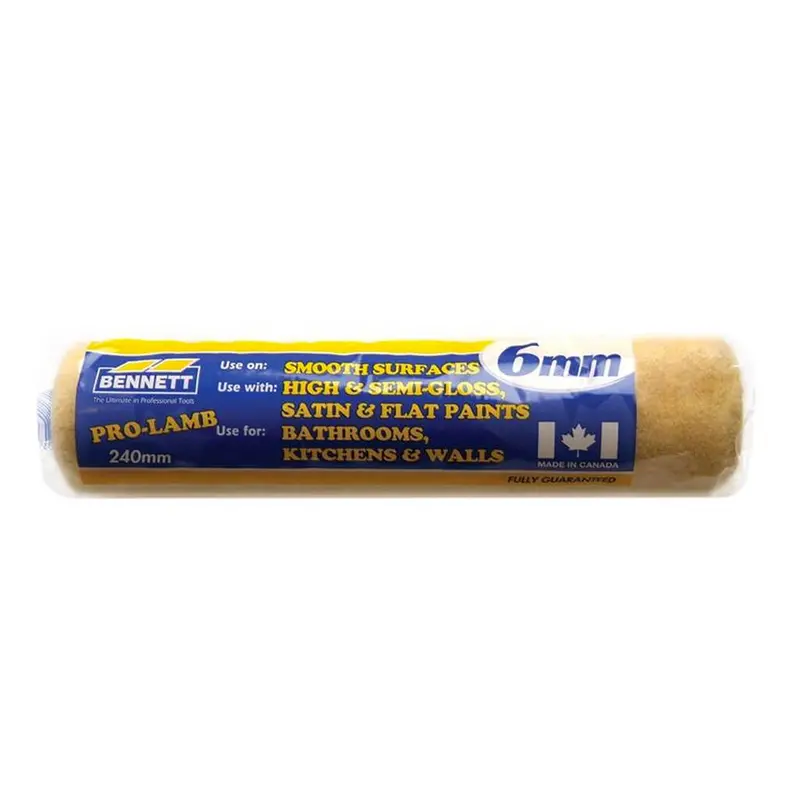 Bennett Pl609 Pro-Lamb Beige Roller Refill – 9-1/2" X 6 Mm, Premium Smooth-Surface Finish 1