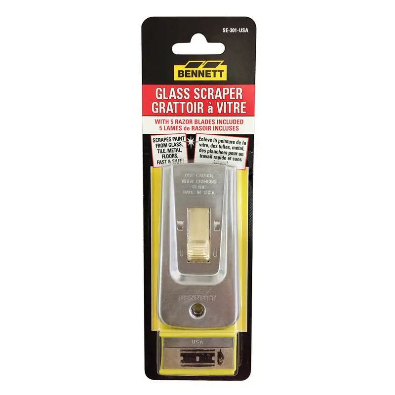 Bennett Se-301-Usa Single-Edge Metal & Glass Scraper Set – 6-Piece 1