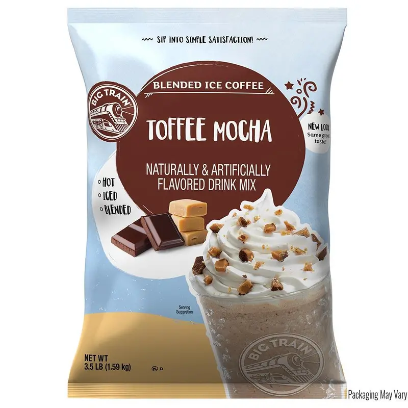 Big Train Toffee Mocha Blended Ice Coffee Mix – 3.5 Lb Bag 1