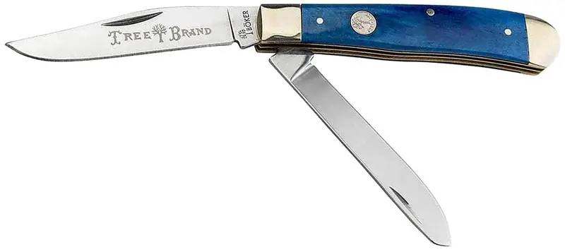 Boker 110828 Traditional Trapper Knife – 2.0" Smooth Blue Handle 1
