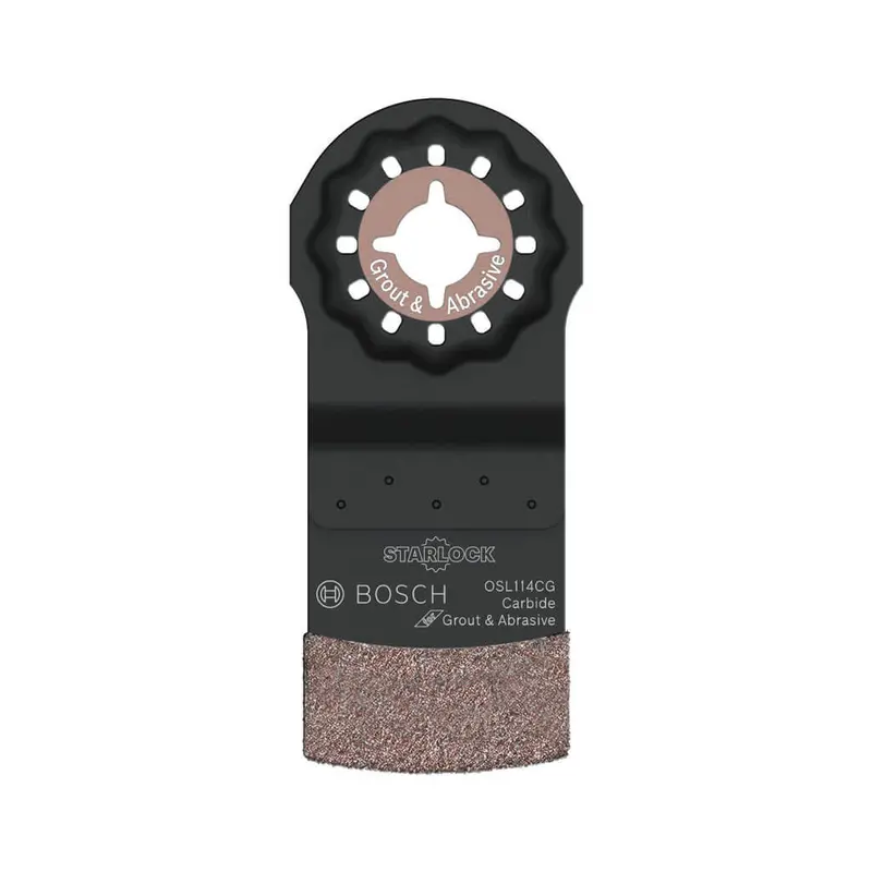 Bosch Osl114Cg 1-1/4" Starlock Carbide-Grit Oscillating Tool Blade For Grout & Tile Removal 1