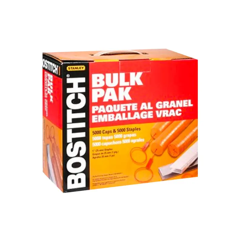 Bostitch Cappak-5M Cap-And-Staple Combo Pack – 1-Inch Caps + 5/16-Inch 18-Gauge Staples (5,000 Total) 1
