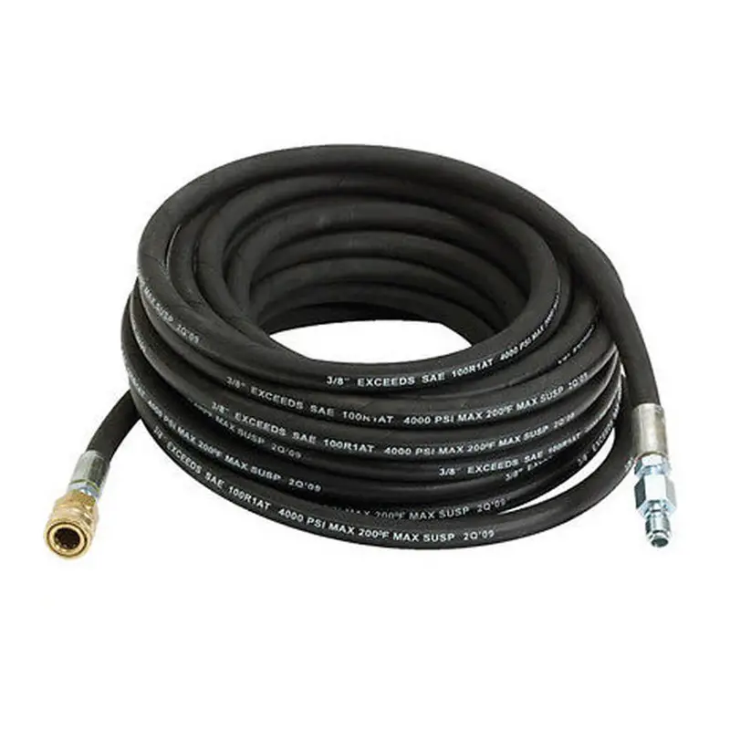 Buddy 3/8" × 100 Ft Heavy-Duty Black Pressure Washer Hose — 4000 Psi Rated 1