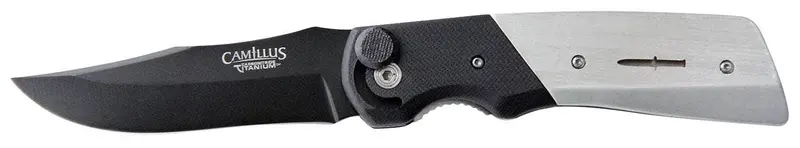 Cam Cuda Bolt Drop Point Knife – 3.75-Inch Carbon/Black Combo 1