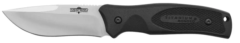 Cam West Blk River Drop Point Knife – 3.75-Inch Black Finish 1