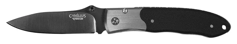 Camillus Pristine Folding Knife – 3" Dual-Color Black/Carbide 1