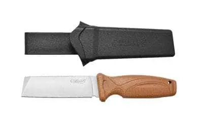 Camillus Swedge Survival Knife – 8.75-Inch Tanto Blade With Tan Sheath 1