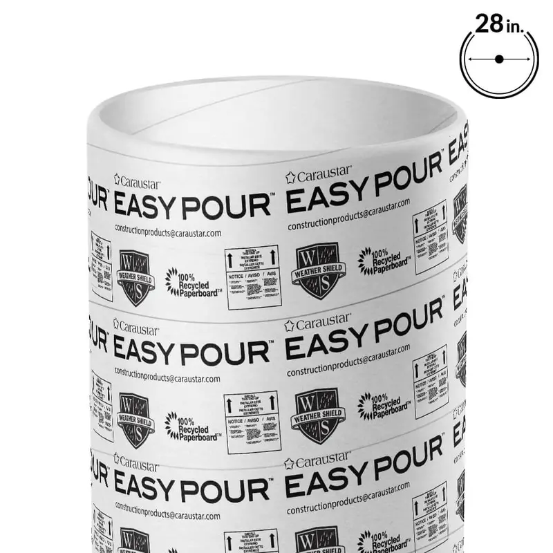 Caraustar Easypour Concrete Forming Tube – 28 In. Diam × 12 Feet 1
