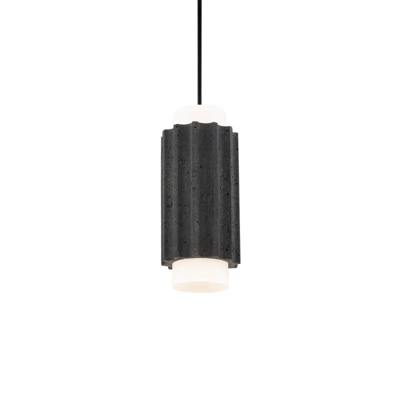 Caviar Textured Matte Black Pendant 1