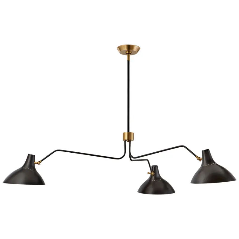 Charlton Large Three-Arm Ceiling Chandelier 1
