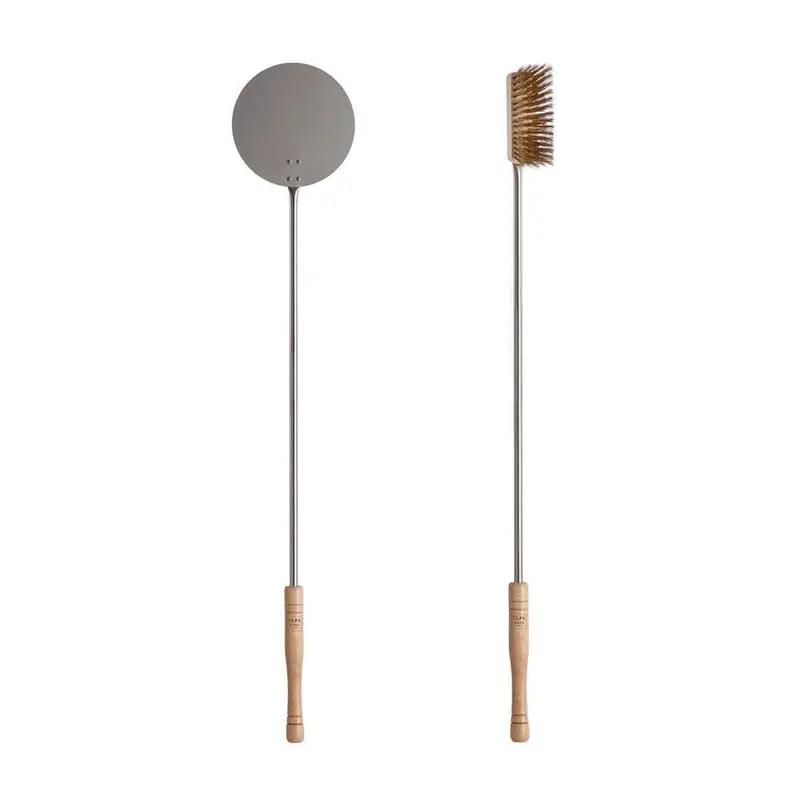 Circular Pizza Peel And Cleaning Brush Combo Set 1