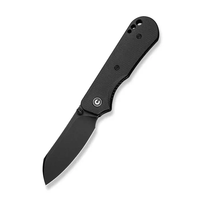 Civivi Crabby Thumb-Stud Folder With Black Canvas Micarta Handles 1