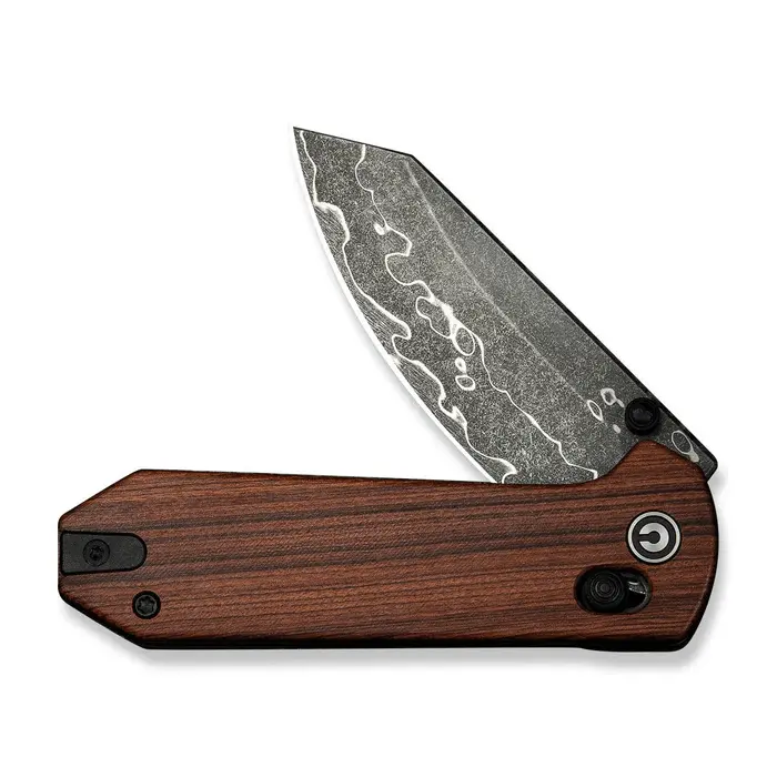 Civivi Yonder Thumb Stud Knife With Guibourtia Wood Handle And Crossbar Lock 1