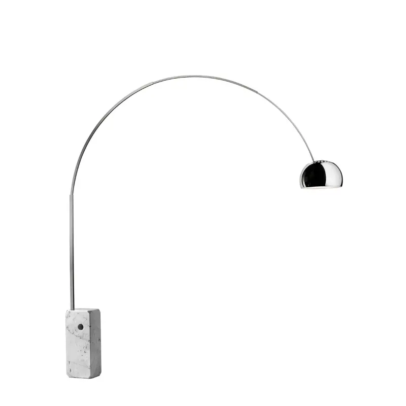 Classic Arco-Inspired Floor Lamp With Marble Base 1