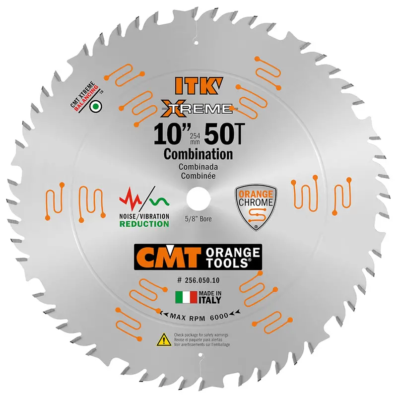 Cmt Itk Xtreme 10-Inch 50-Tooth Combination Wood Saw Blade – Balanced Rip & Crosscut Performance 1