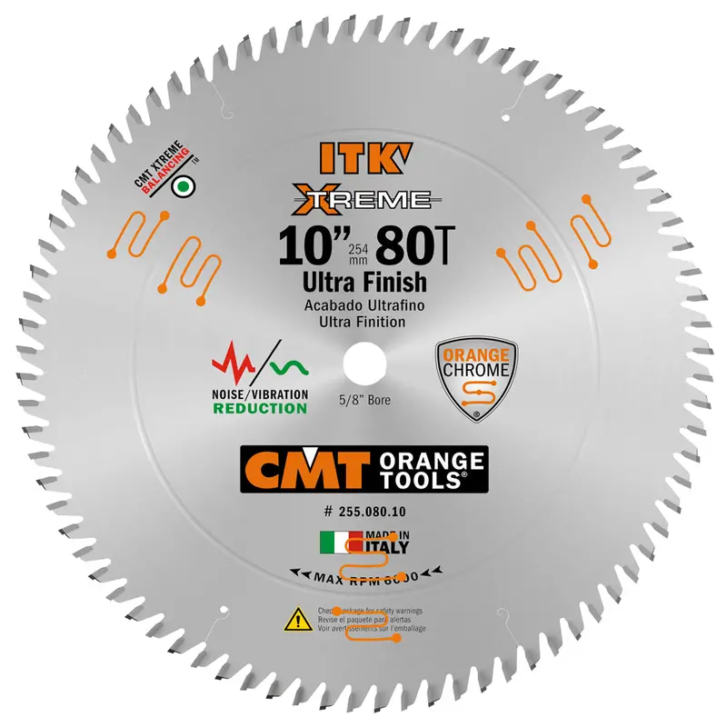 Cmt Itk Xtreme 10-Inch 80-Tooth Crosscut Saw Blade For Ultra-Fine Wood Finishes 1