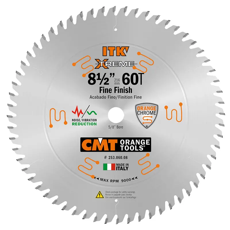 Cmt Itk Xtreme 8-1/2-Inch 60-Tooth Crosscut Saw Blade For Precision Wood Cutting 1