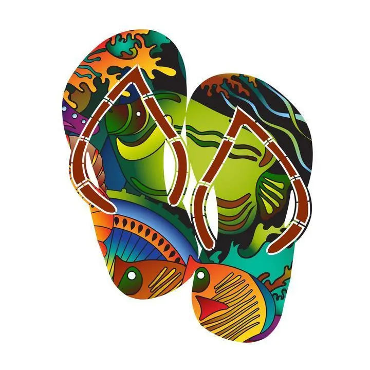 Coral Reef Flip-Flop Metal Wall Sculpture 1