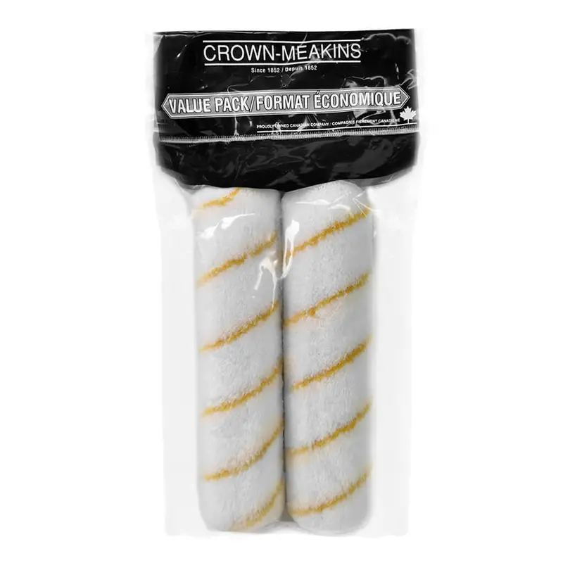 Crown & Meakins 9.5-Inch X 10 Mm Perlon Paint Roller Refill – White, Semi-Smooth Surface Coverage 1