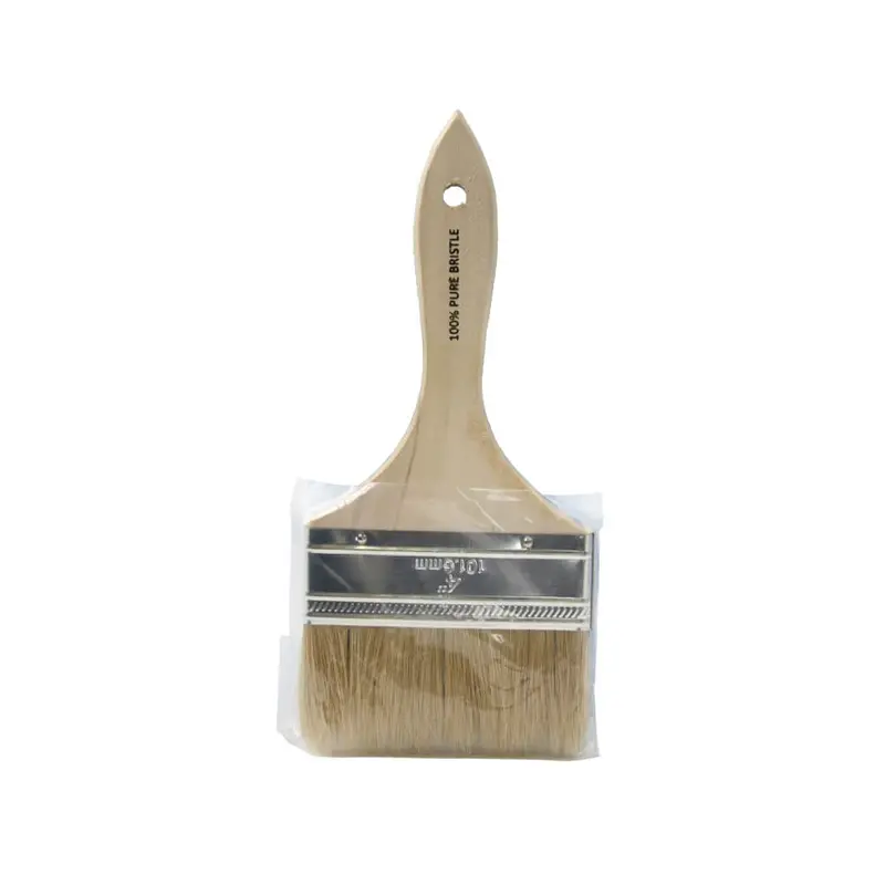 Crown & Meakins Straight Paint Brush – 4 In., White Bristle 1